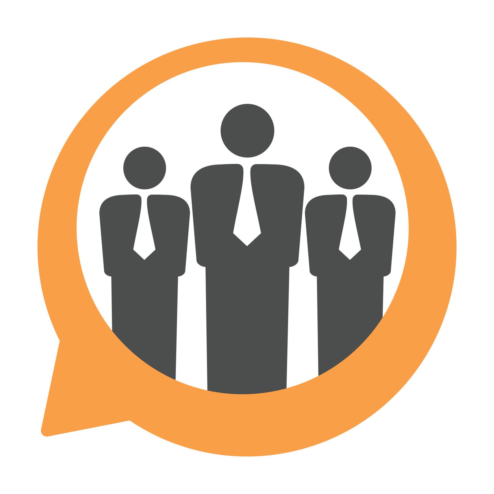 WHY US people chat logo design team meeting logo template vector